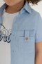 Boys' 3-Piece Shorts Set - 100% Cotton Premium Series Shirt and Denim Shorts - 8