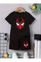 Spider Mask Printed T-Shirt Shorts Summer Children's Set