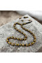 Special Production Amber and Silver Inlaid Barley Cut Kuka Prayer Beads - 3