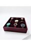 9-Slot Faux Leather Covered Velvet Padded Watch Organizer Without Lid - 6