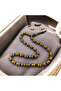 Special Production Amber and Silver Inlaid Barley Cut Kuka Prayer Beads