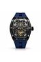 Phantom Skeleton Automatic Watch for Men – Luxury Open Skeleton Dial, Blue Silicone Strap,
