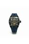 Phantom Skeleton Automatic Watch for Men – Luxury Open Skeleton Dial, Blue Silicone Strap, - 2