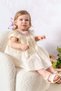 Evelyn Lace Collar Floral Dress and Bandana Baby Girl 100% Cotton Organic Special Occasion Dress