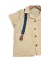Baby Boy Muslin Shirt, Denim Shorts and Suspender Belt 6-9-12-18-24 Months Summer Stylish Holiday Outfit - 3