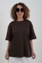 Coffee-Colored T-Shirt with Butterfly Embroidery on the Back - 2