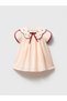 Helen Collar Embroidery Detailed Ribbed Dress Baby Girl Organic 100% Cotton Special Occasion Dress