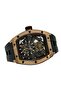 Phantom Skeleton Automatic Watch for Men Luxury Tonneau Dial, Black Silicone Strap, - 7