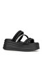 Ewoll 7028 Black Wedge Sole Women's Slippers - 2