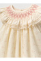 Evelyn Lace Collar Floral Dress and Bandana Baby Girl 100% Cotton Organic Special Occasion Dress - 3