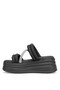 Ewoll 7028 Black Wedge Sole Women's Slippers - 3