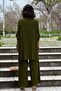 Oil Green Palazzo Trousers Tunic Set - 4