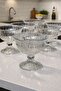 6-Piece Glass Ice Cream Bowl Set with Stand, Stylish Presentation Bowl, Dessert Fruit Serving Mug Set - 2