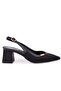 Dza07-1296034 Black 7 cm Thick Heeled Classic Women's Shoes - 2
