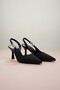 Arici Black Thin Heel Pointed Toe Women's Shoes with Bronze Ankle Buckle - 2