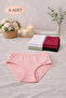 Tutku Cotton Women's Bikini Panties 6-Piece Opportunity Pack Jacquard Assortment Breathable Daily Underwear
