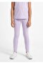 Girls Basic Solid Leggings - Purple color - 2