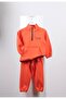 Boy's Orange Half-Zipper Embroidered Detailed Tracksuit Set - La Ciel Paris - 5