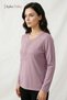 Women's Powder Spring Pattern Collar, Embroidered Chest, Stoned Mother Combed Cotton Blouse - 2