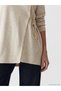 Beige Crew Neck Women's Knitwear Tunic (S6) - 3