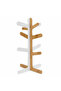 Elegant White Wooden Mug Tree Stand for Stylish Kitchen