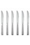 May Flower Stainless Steel Dinner Knife Set (6 pcs) with Diamond Pattern Grip Handle