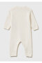 Baby Ecru Buttoned Shoulder Crew Neck Long Sleeve Knitted Jumpsuit - 2