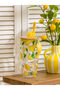 Lemon Printed Glass Cup with Straw from Uzg Store for Style Enthusiasts 1100 ml - 3