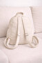 4-Compartment Cream Multi-Compartment Fabric Women's Backpack with Adjustable Straps – Daily Use - 2