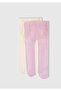 Baby Purple-Pink Solid Color 2-Piece Pantyhose Set - 3