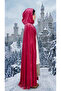Navy Blue Velvet Cape Party Costume - 3
