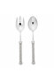 Stainless Steel Silver Diamond Handle Salad Serving Set