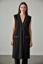Plus Size Boat Neck Buttoned Pocketed Knitwear Vest Women's Daily Comfortable Stylish Design - 2