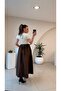 Self-Belted Lower Poplin Fabric Dress - 3