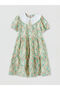 Original Bebe Collar Floral Patterned Girl's Dress - 2