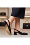 (Ayem) Blunt Toe Women's Shoes Black - 2