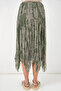 Women's Asymmetrical Tulle Chiffon Skirt 8061 - Çağla - 6