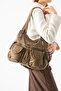 571 Imported Washed Leather Crossbody and Shoulder Bag with 9 Compartment Front Pockets (Width 30 cm Length 25 cm)