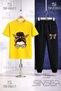 Children's Girls' Leopard Ribbon Printed T-Shirt and Sweatpants Set