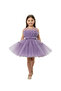 D' Daniela - Girls Bow Front Ruffle Mesh Gown Dress - Multicolor - 1Y to 12Y - 4