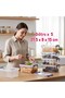 Set of 5 2 Liter (2X5) Horizontal Food Storage Containers with Plastic Lock-Lids Kitchen Interior-Exterior Organizer