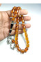 German Silver Tassel Wolf Headed Nakkaş Imame Squeeze Amber - 5