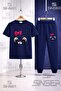 Children's Cat Eye Pmbe Krdl Printed T-Shirt Tracksuit Set