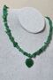 Certified Aventurine Broken Stone Natural Stone Heart Pendant - 2