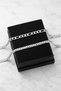 Men's Steel Bracelet Set Boxed 2-Piece Silver Color Chain - Figaro and Urban Model - 2