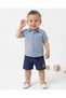 Baby Boy Denim Shirt, Muslin Shorts 6-9-12-18-24 Months Summer Stylish Holiday Outfit - 3