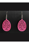 Pink Floral Drop Earrings – Elegant and Lightweight Design - 3