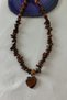 Certified Tiger's Eye Broken Stone Natural Stone Heart Pendant - 2