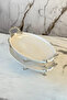 2-Piece Porcelain Plate with Handle & Oval Appetizer Presentation Set - 4
