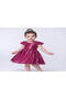 D' Daniela - Beads Glitter Dress Maroon Red & Rose Gold - 2Y to 5Y
